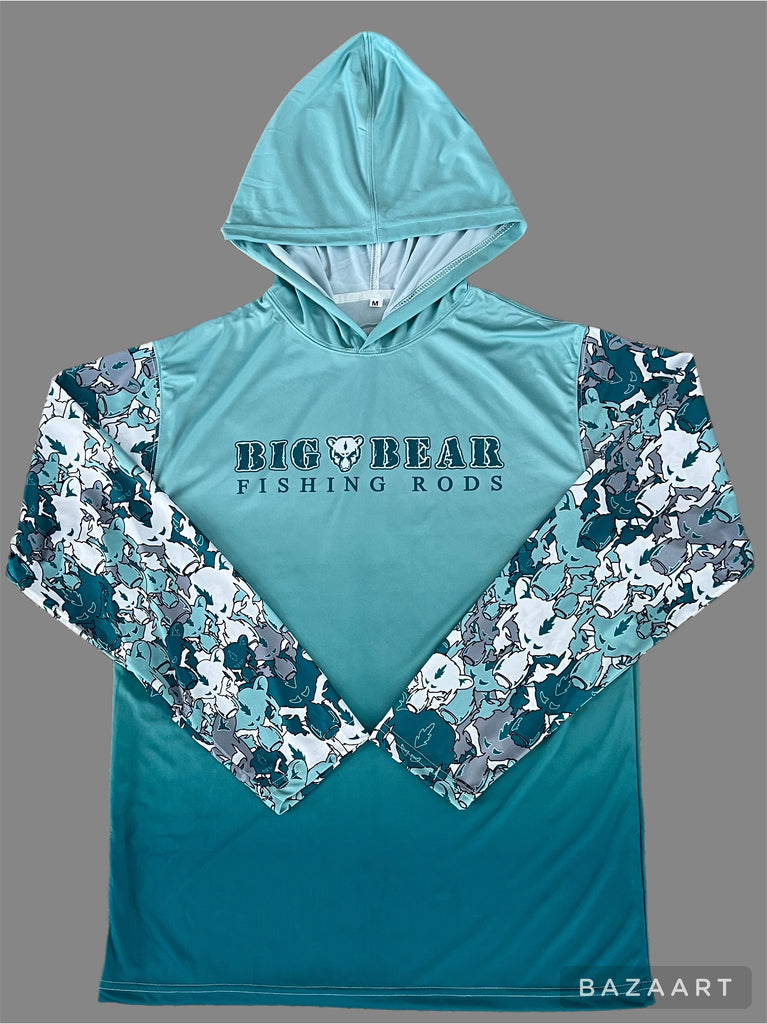 big bear fishing pole Big Bear Hooded Performance Sun Shirts – Big Bear Fishing Rods